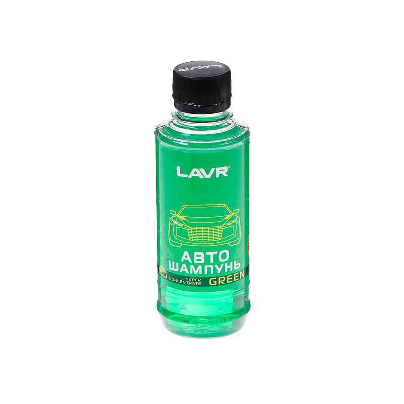 Автошампунь-суперконцентрат LAVR Green, 1:120-1:320, Auto Shampoo Super Concentrate, 255мл