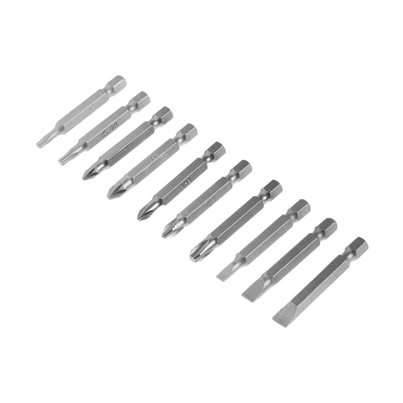 Набор бит ТУНДРА, сталь CrV, PH, PZ, SL, Torx х 50 мм, 10 шт.