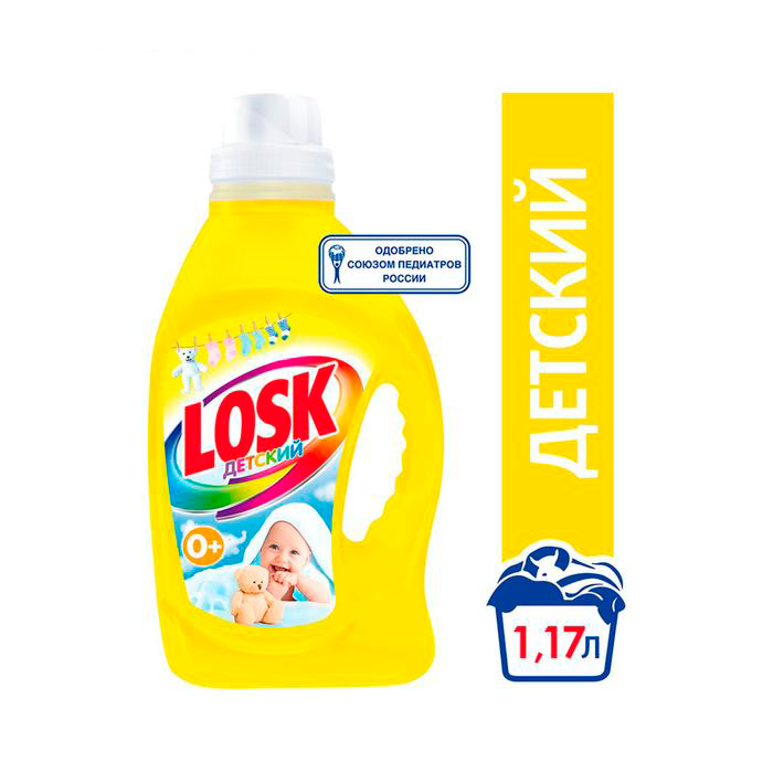 Гель для стирки Losk «Детский», 1,17 л