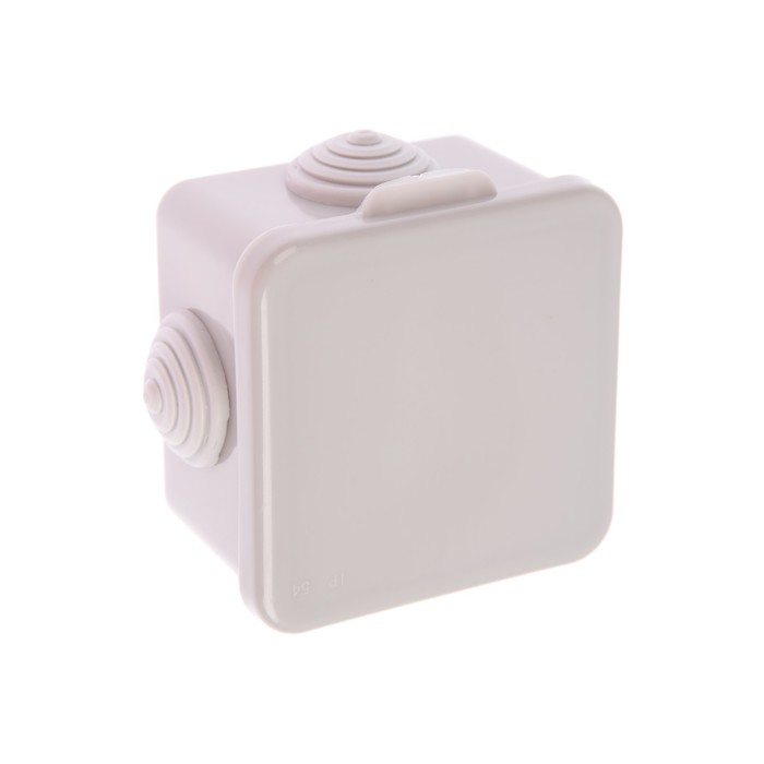 Коробка установочная Luazon Lighting, 65х65х45 мм, IP54, для открытой установки, серый