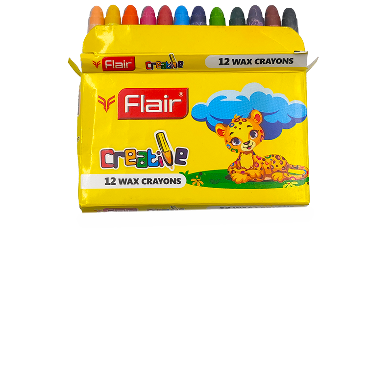 Мелки восковые 12цв FLAIR CREATIVE круг, картон, европодвес FA 8001