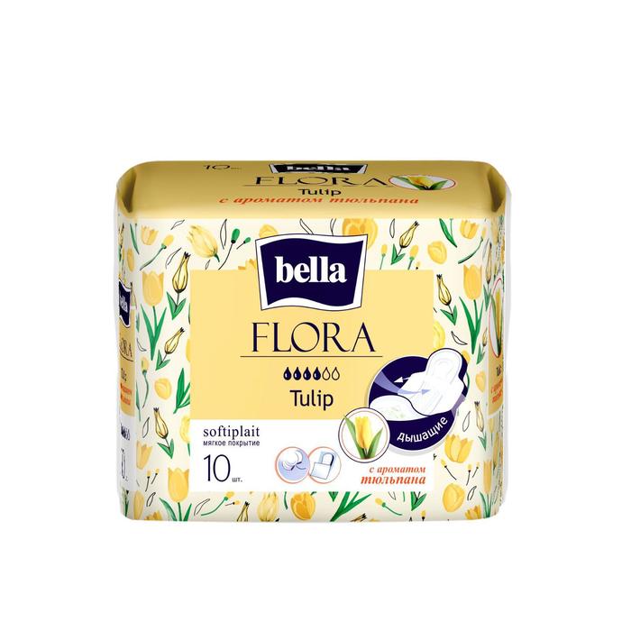 Прокладки женские bella FLORA Tulipс ароматом тюльпана 10 шт.