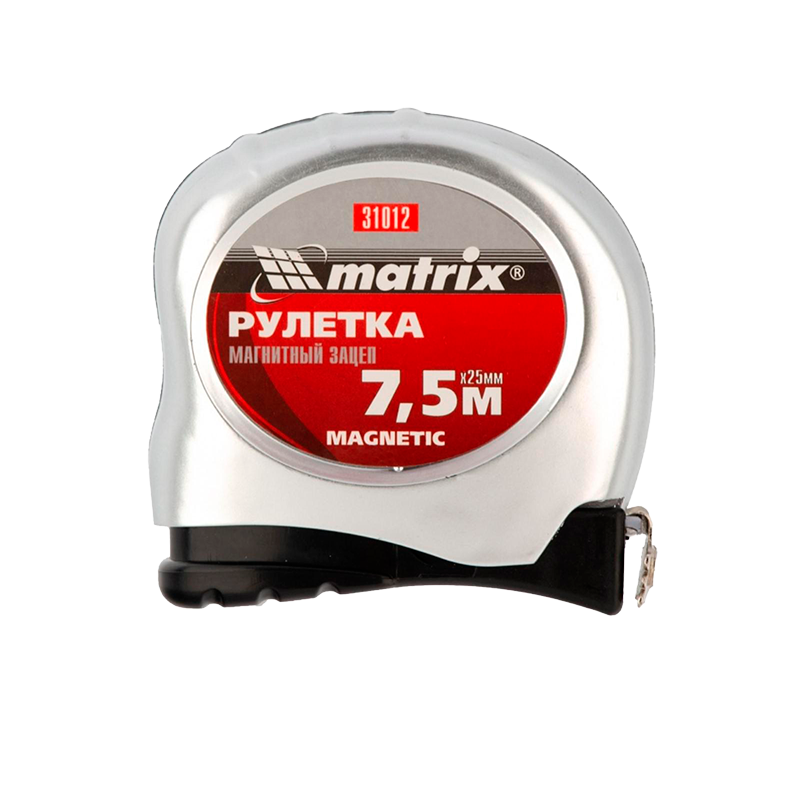 Рулетка MATRIX Magnetic 31012, магнитный зацеп, 7.5 м х 25 мм