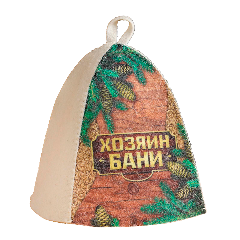 Шапка для бани с принтом "Хозяин бани"