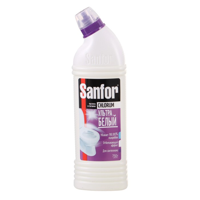Средство для ванн и туалета Sanfor Chlorum, отбеливающее, 750 гр