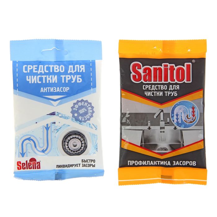 Антизасор для чистки труб Selena, Sanitol 90 г