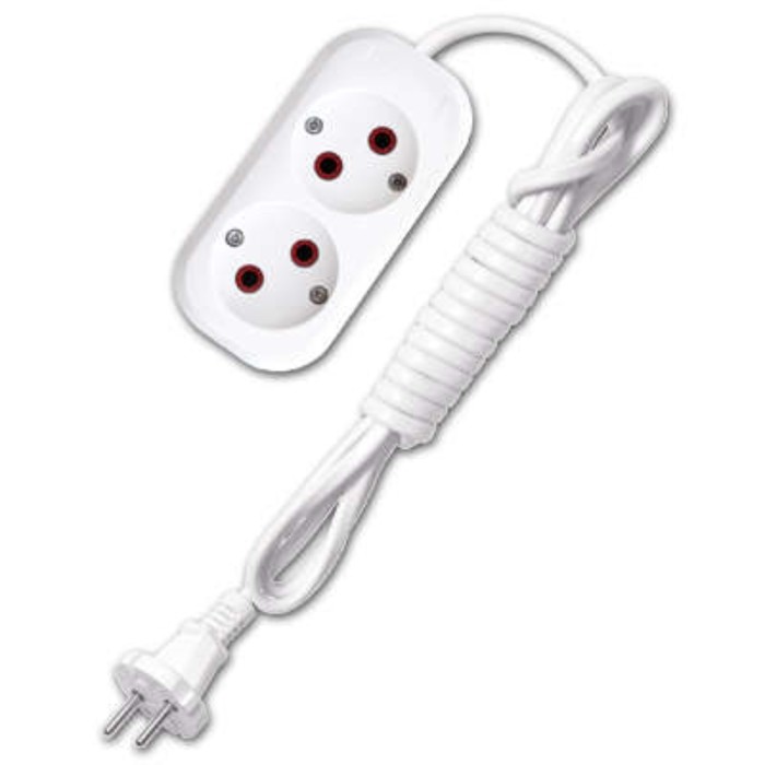 Удлинитель UNIVersal 9631911 2х2м, 6А, IP20, ШВВП 2х0.75
