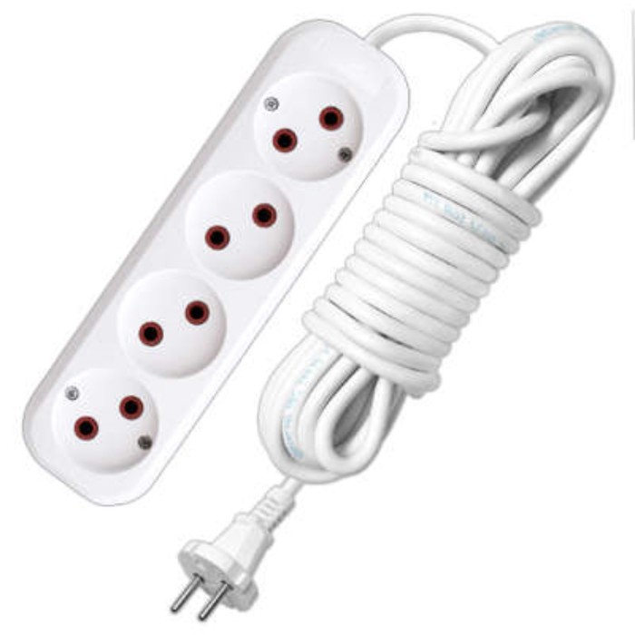 Удлинитель UNIVersal 766М-02, 4х2м, 6А, IP20, ПВС 2х0.75