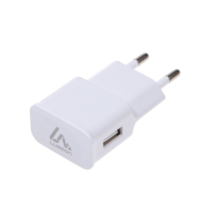 Сетевое зарядное устройство LuazON LN-100AC, 1 USB, 1 A, белое